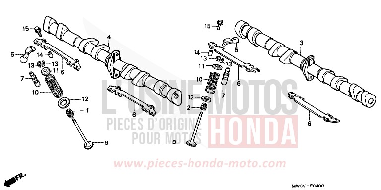 NOCKENWELLE von CB1300 Super Bold'or ABS SCHWARZ (NH1) von 2001